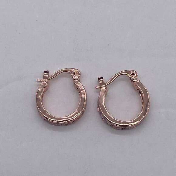Women's Hoop Earrings Gold Platinum Filled Rose Gold & Sliver Tone - Picture 12 of 13